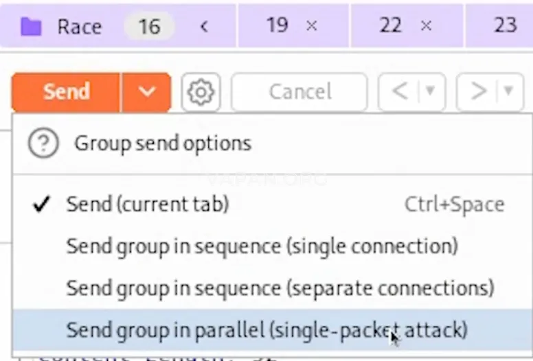 Атака 'Single packet attack' Результати паралельної відправки запитів